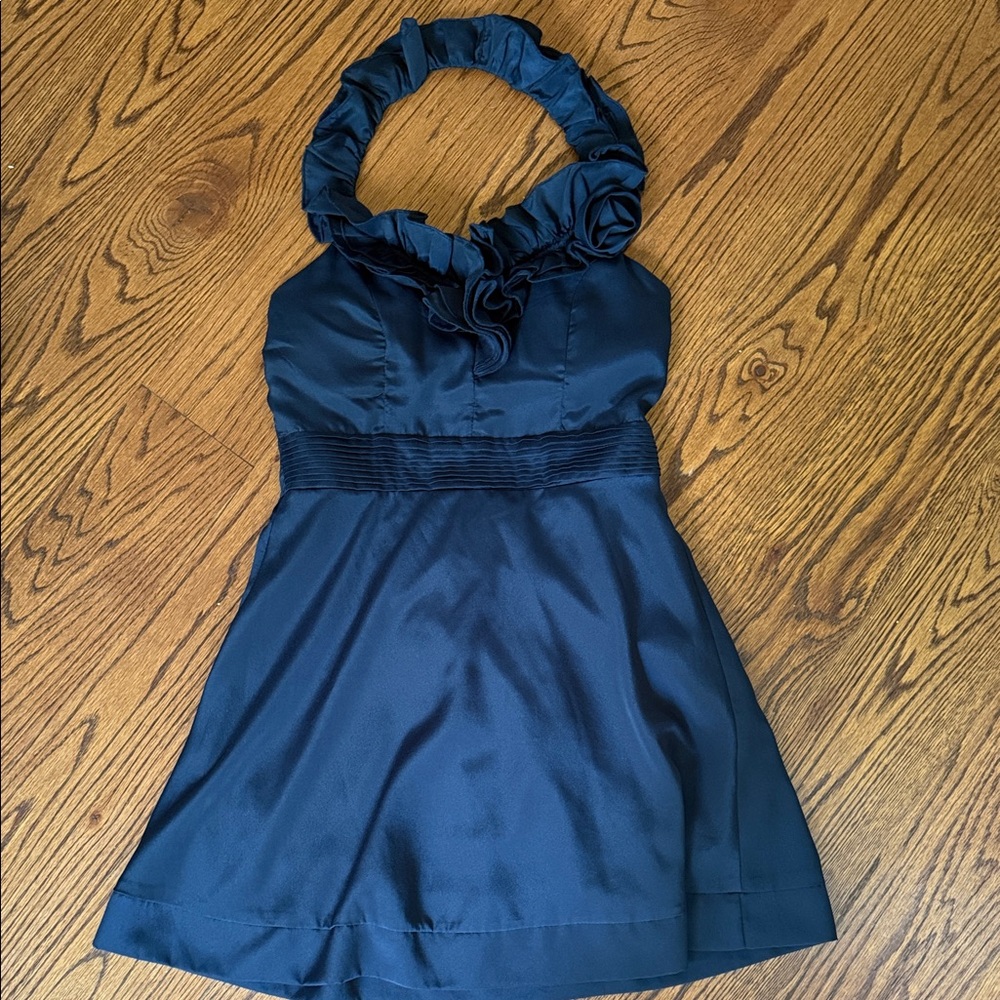Navy blue halter dress